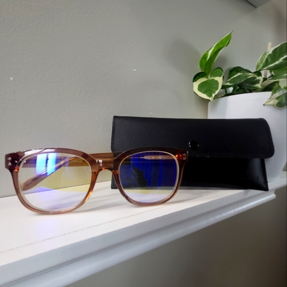 BCBG blue light glasses, OS, beige